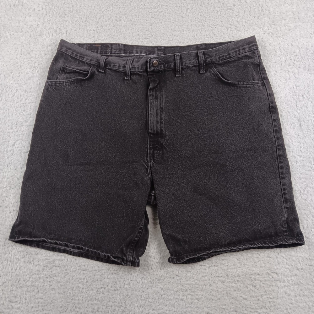 Wrangler Denim Shorts Hero Authentic Men 46 Black Faded Cotton 6061KCB